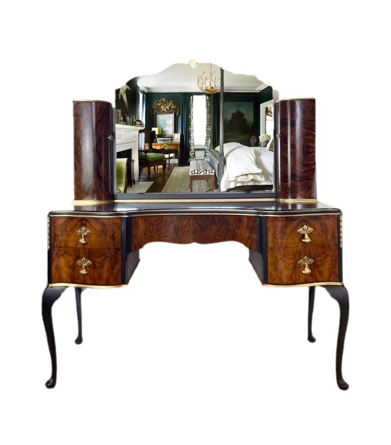 Art Deco Style Bedroom Set, Dressing Table and Wardrobe