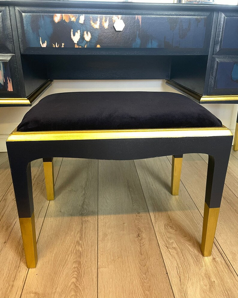 Stag Dressing Table in Navy Blue