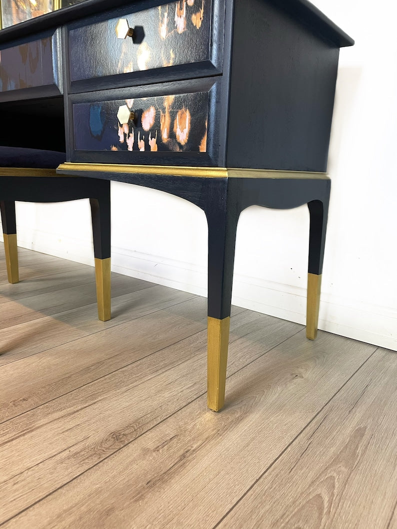 Stag Dressing Table in Navy Blue