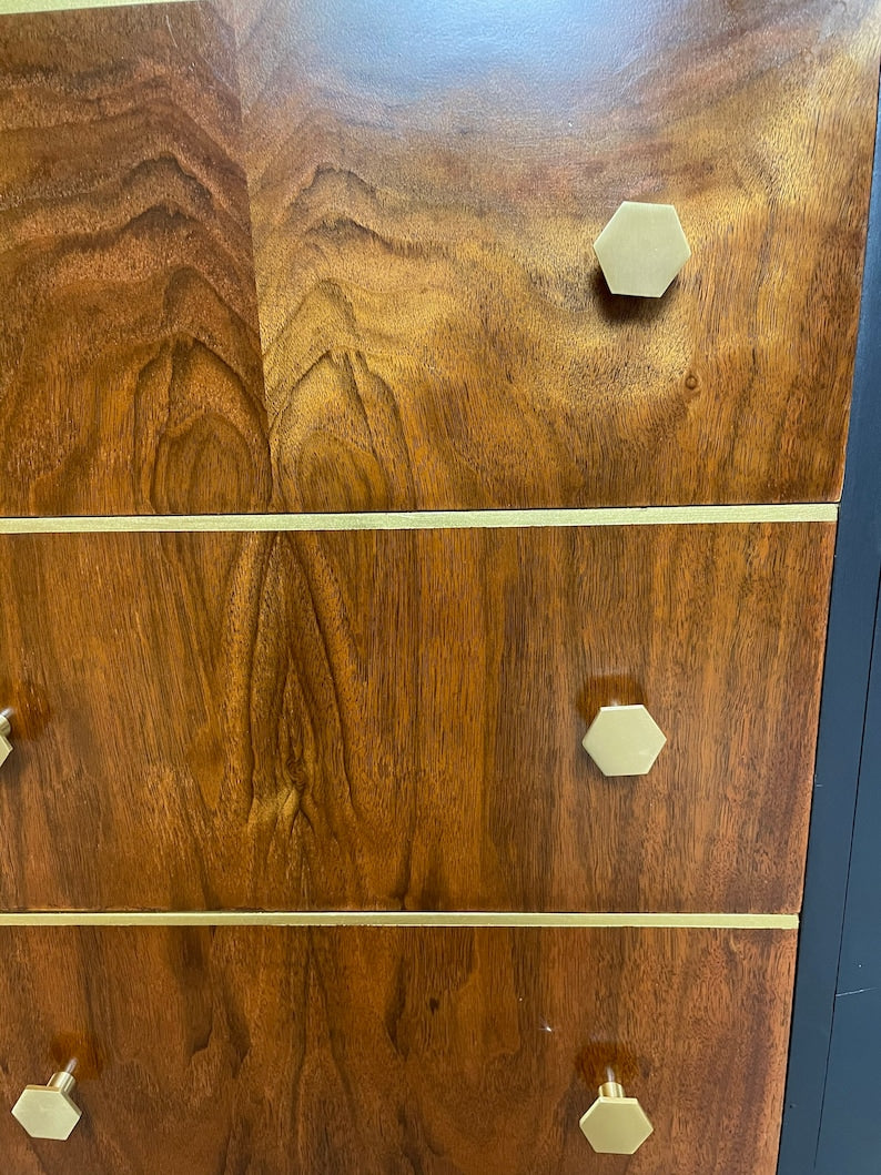 Cocktail Cabinet- Blue and Gold Available to order