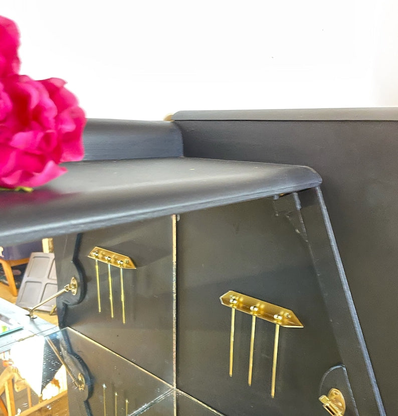 Cocktail Cabinet- Blue and Gold Available to order