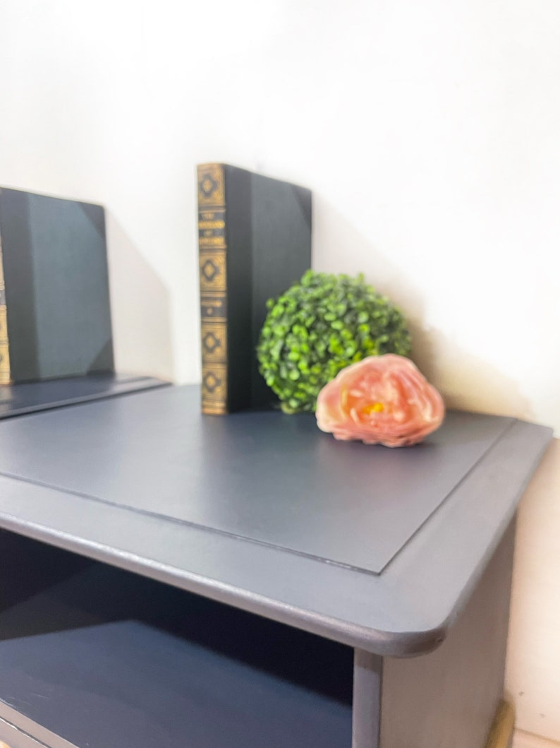 Blue and Gold Luxury Stag Bedside Cabinets