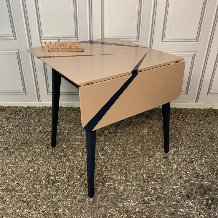 Painted Mid-century Drop Leaf Table Dining Table Retro Contemporary Design Commission Order