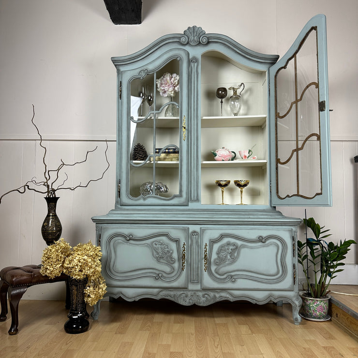 French Antique Display Cabinet Ornate Buffet Carved Cabinet