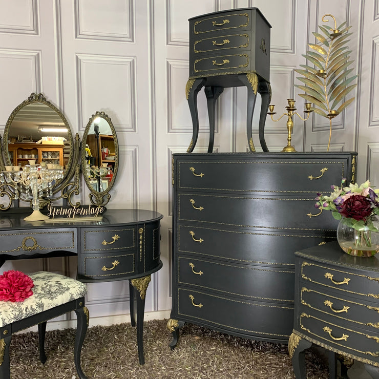 Bedroom Furniture Set by Olympus Black & Gold