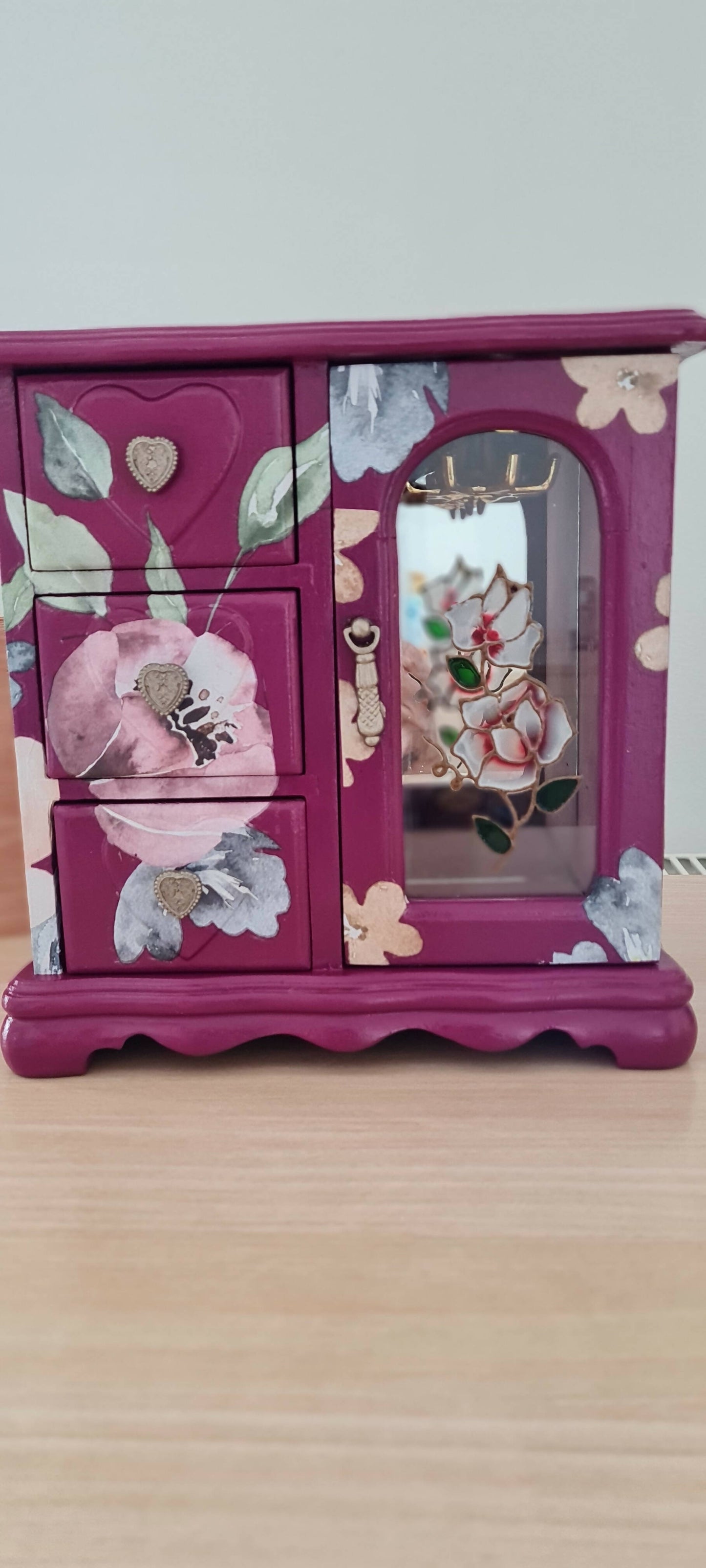 Floral Handpainted Jewellery Box