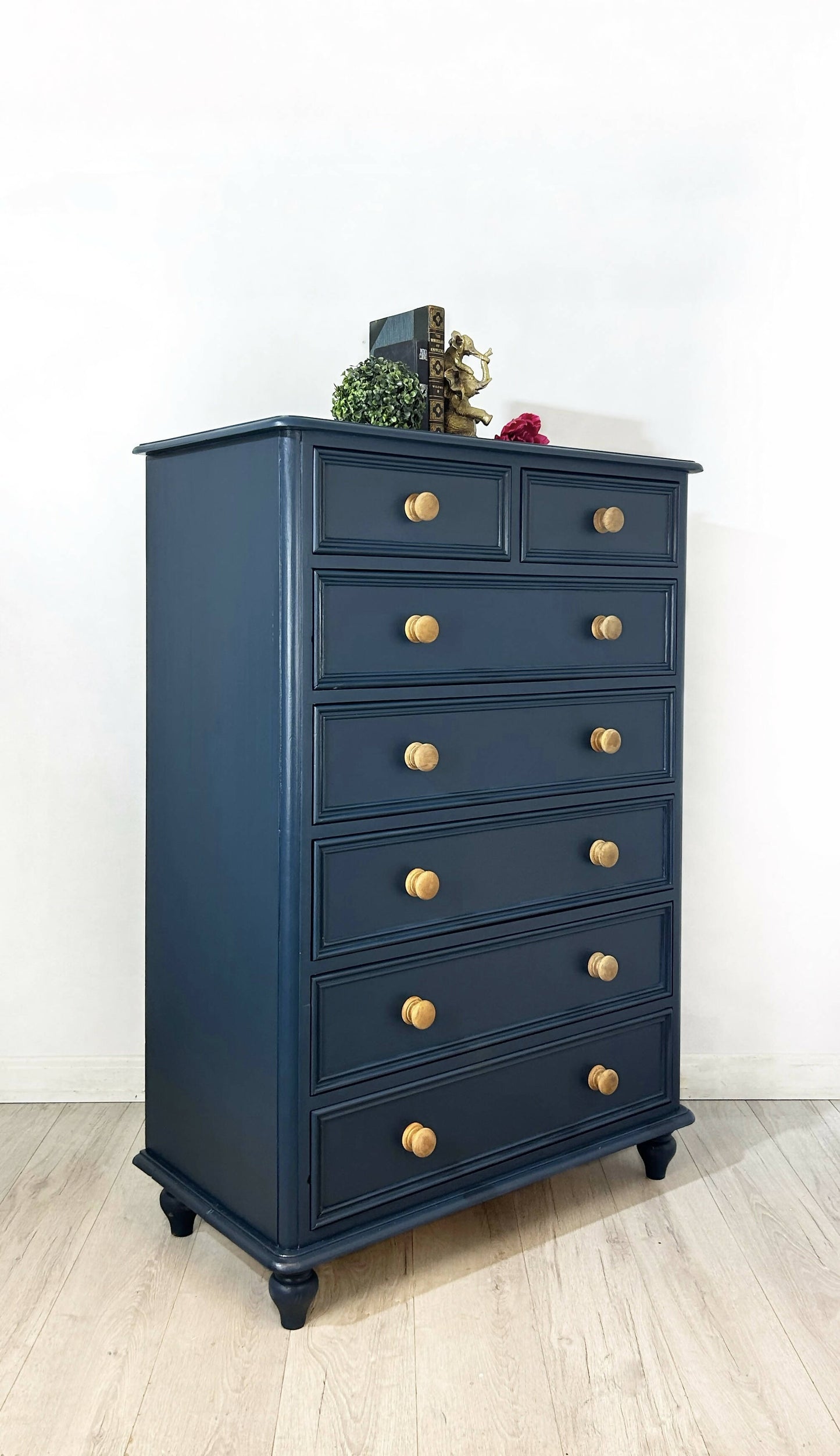 Blue Rustic Pine Chest of Drawers