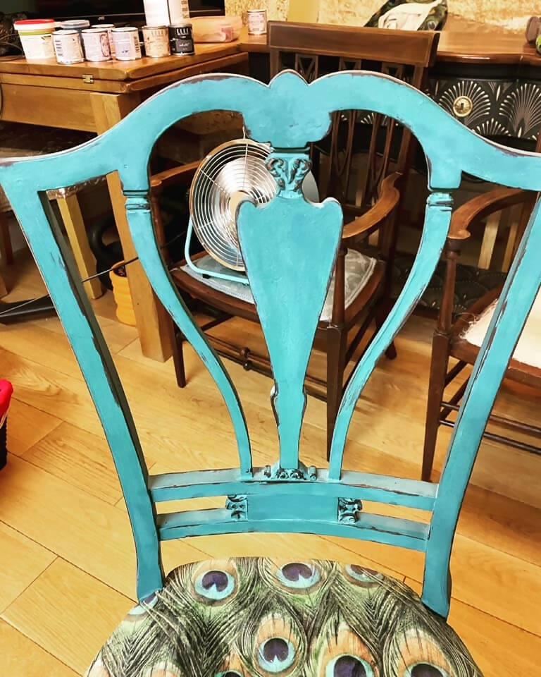 Antique Blue Occasional Chair