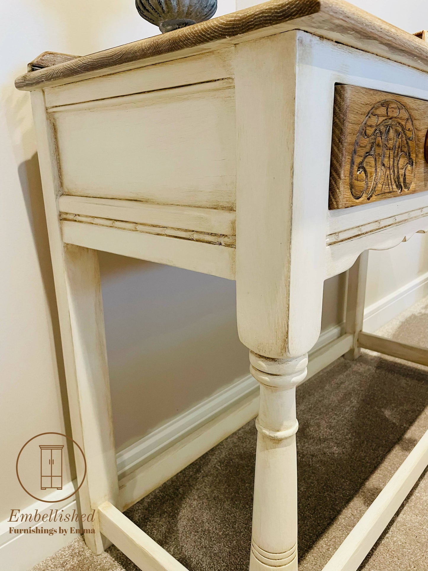 Carved Oak Console Table (SOLD)