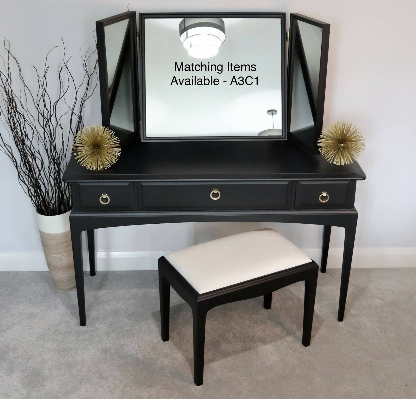 Pair of Stag Minstrel 4 Drawer Bedside Tables Bedside Cabinets