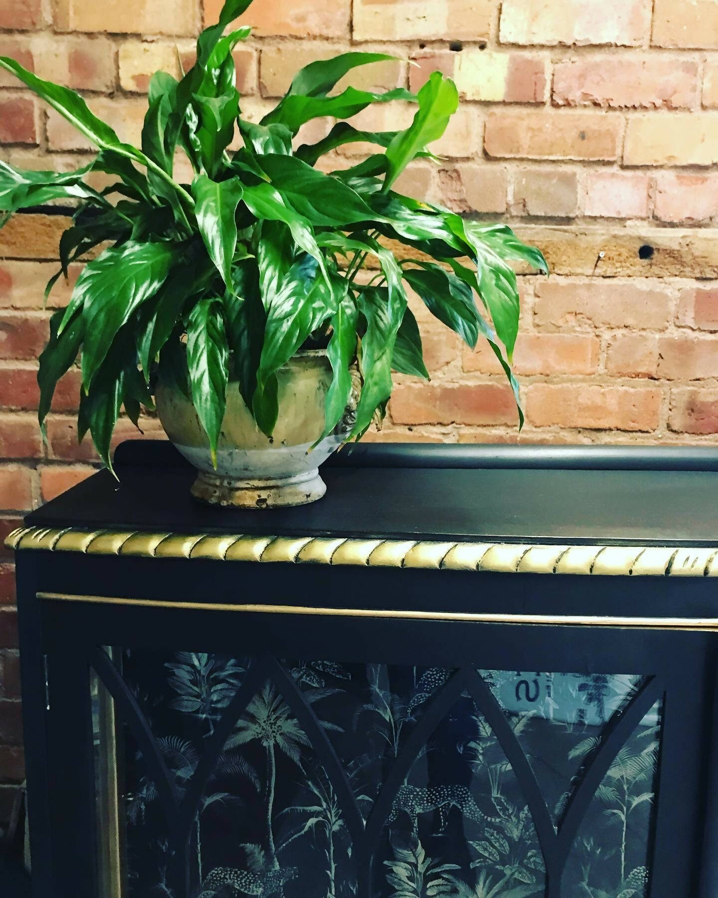 Black Art Deco Display Cabinet