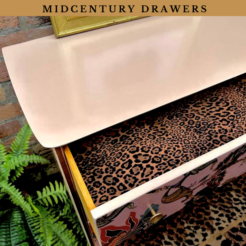 Upcycled, Floral, Vintage, Chest Of Drawers. Upcycled Furniture , Bedroom Storage , Vintage Furniture. TV Unit.