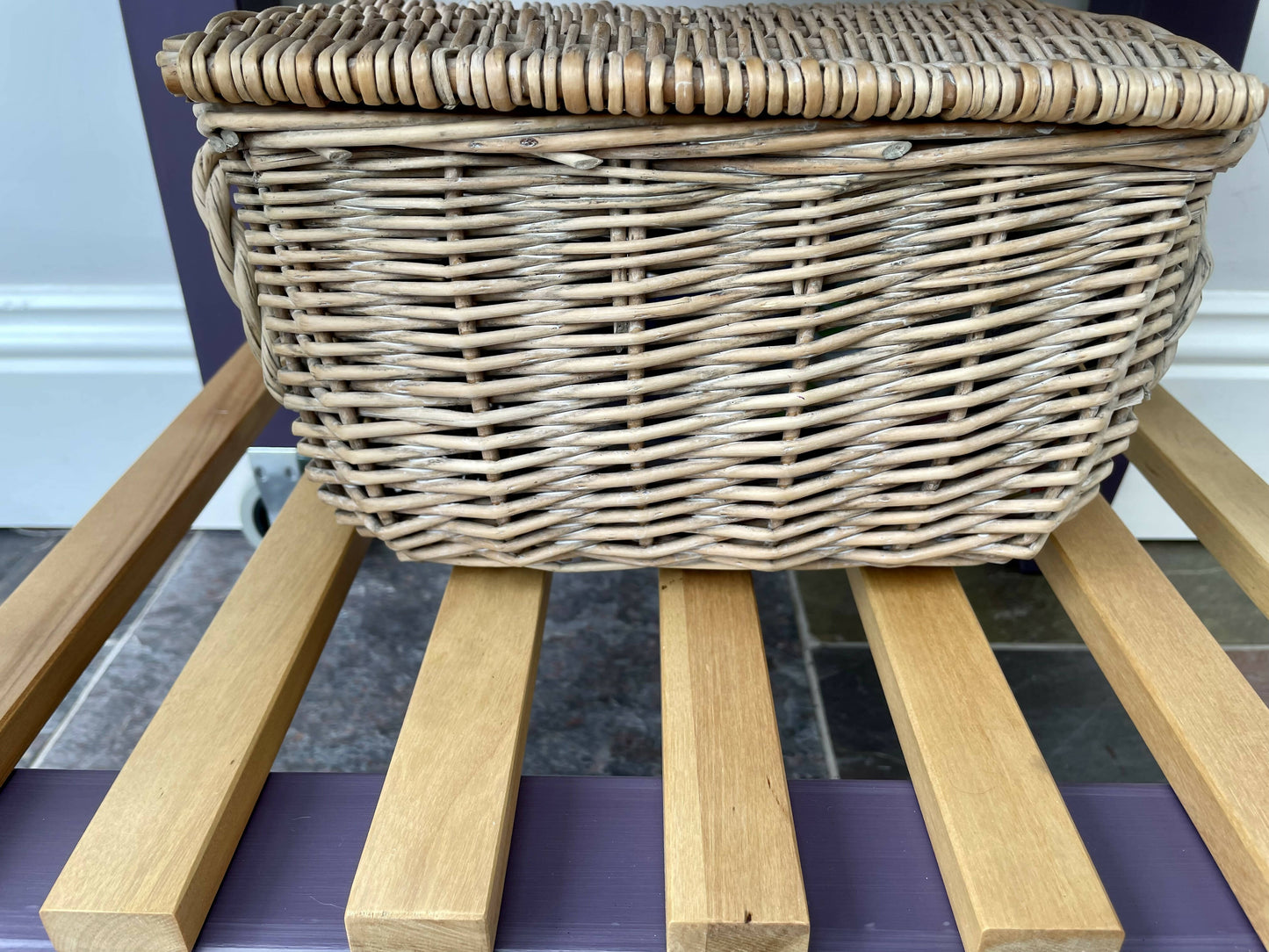 SOLD Hand Painted Vintage Kitchen Trolley Island