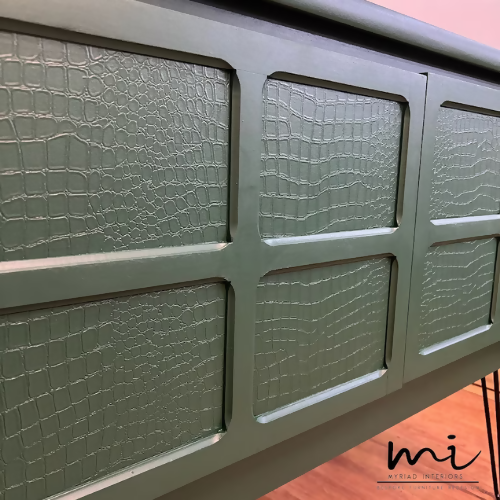 Made To Order Refinished Nathan sideboard, tv media unit, Drinks cabinet, retro, mcm, vintage, green, decoupaged, animal print - commissions available