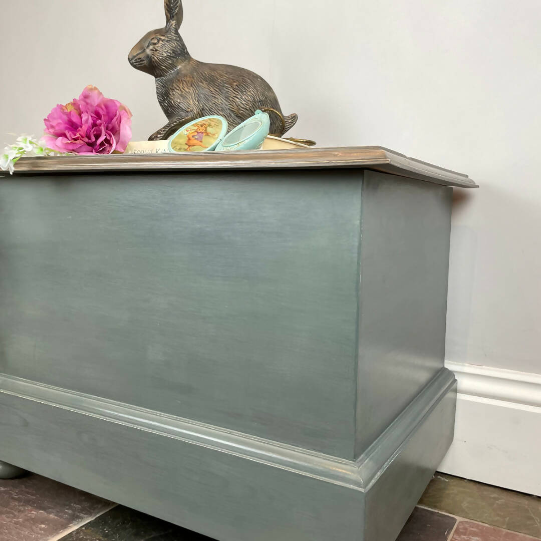Hand Painted Pine Blanket Box