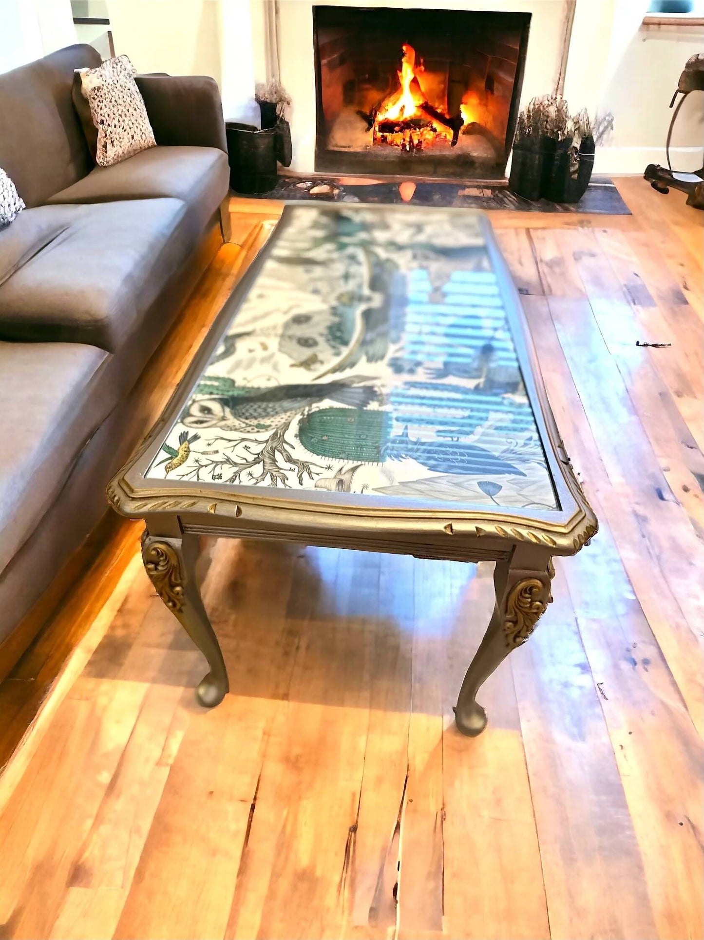Antique Carved Coffee Table