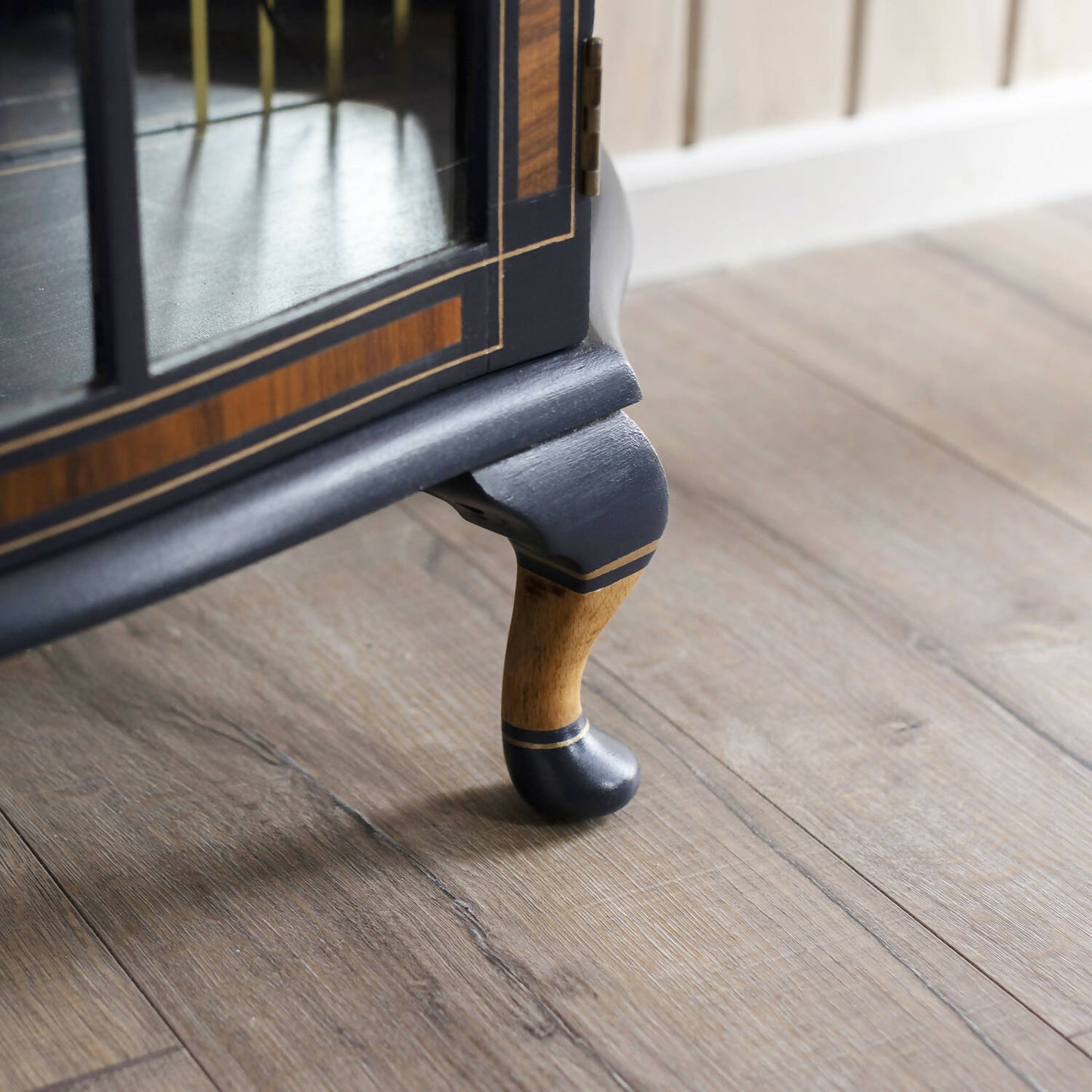 An exceptional vintage drinks cabinet, beautifully decoupaged with Birds of Paradise velvet in a striking combination of pink and teal. Sold, commission available.