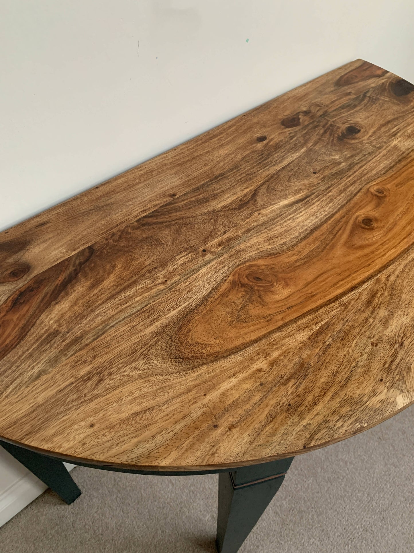 Green Demi Lune Console Table
