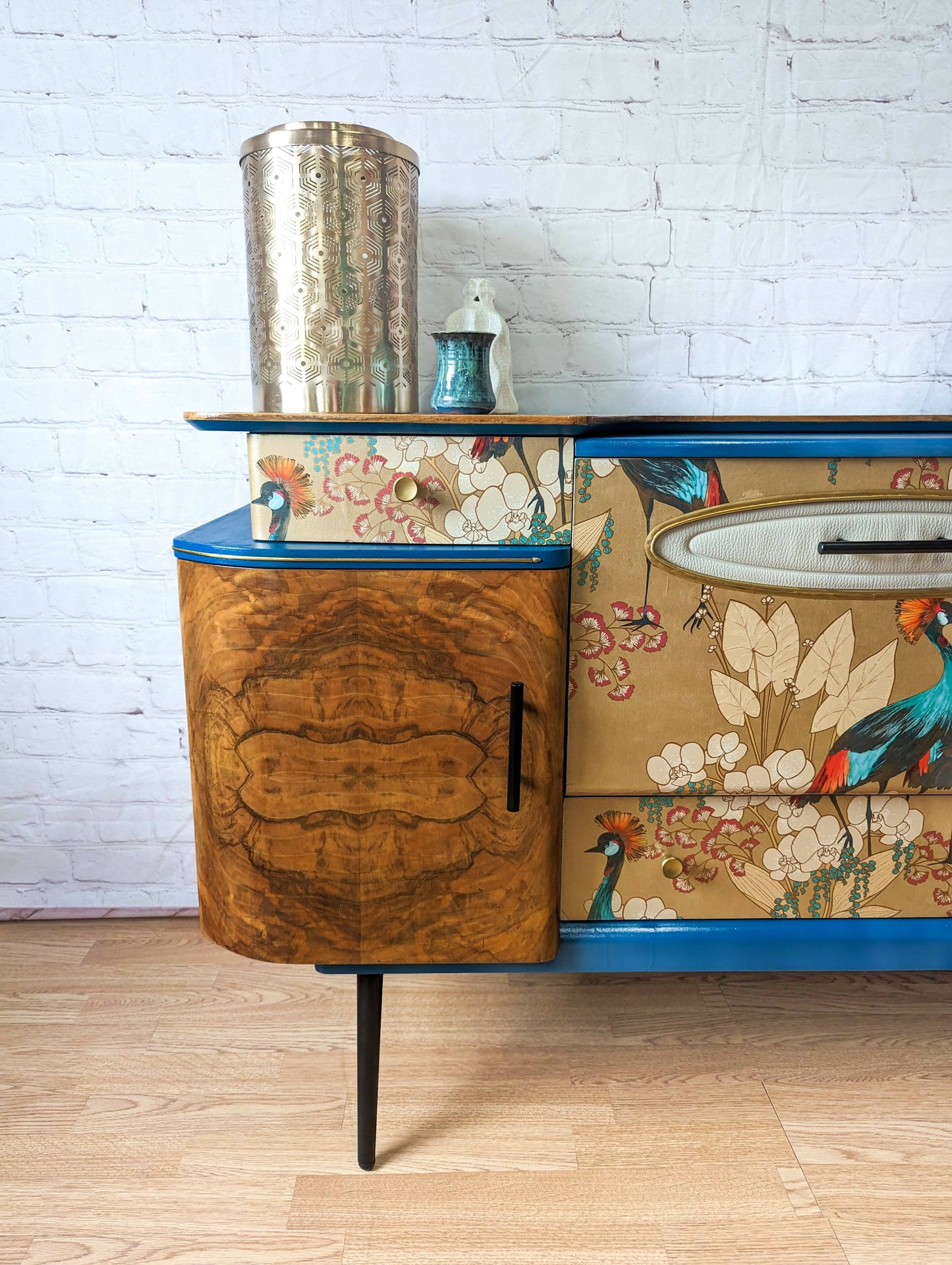 Mid-Century Beautility Drinks Cabinet, Vintage Walnut Cocktail Bar, Art Deco, Statement MADE TO ORDER