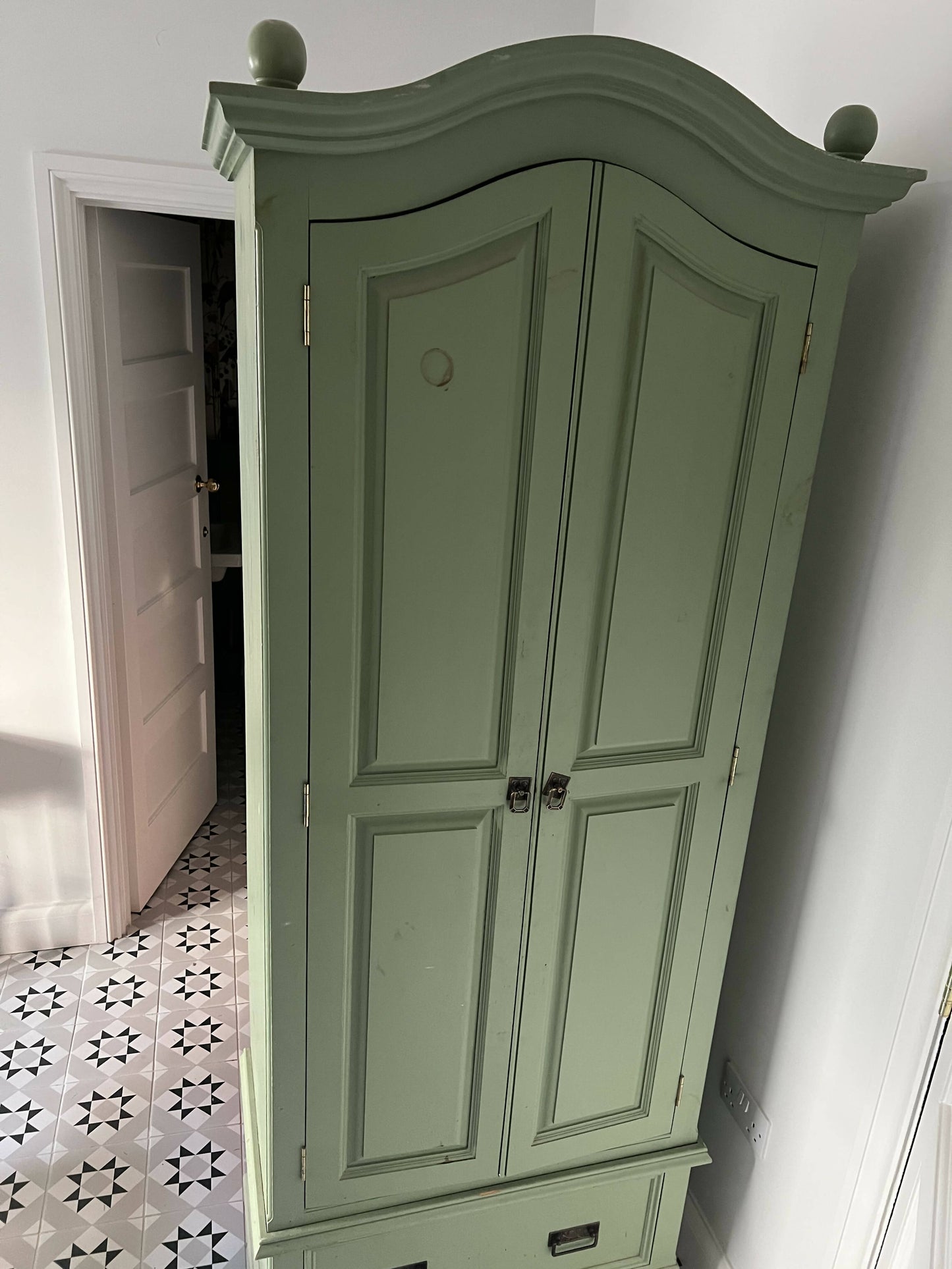 Beautiful Painted Pine Storage Cupboard