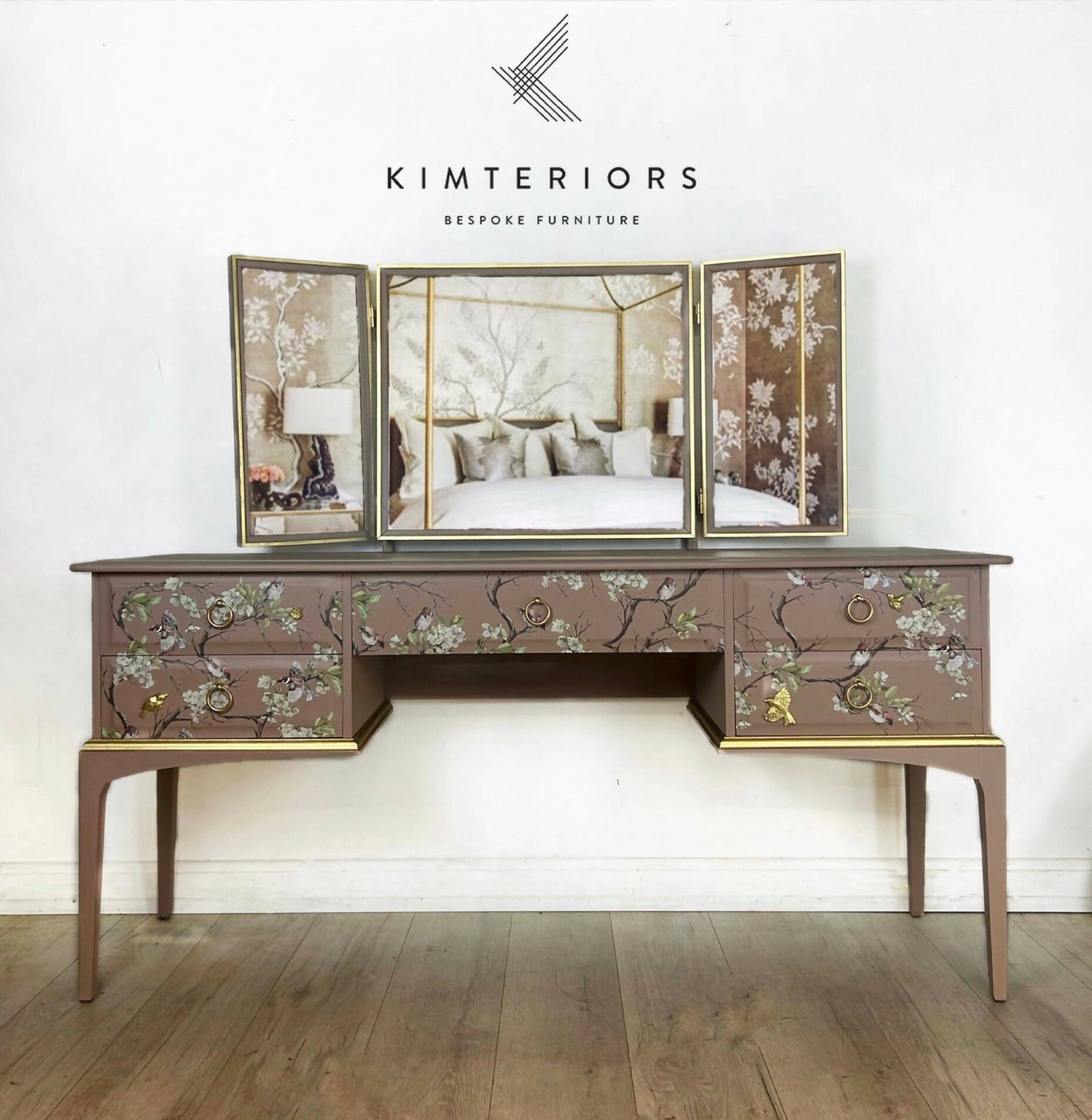 French Style Stag Pink Desk/Dressing Table