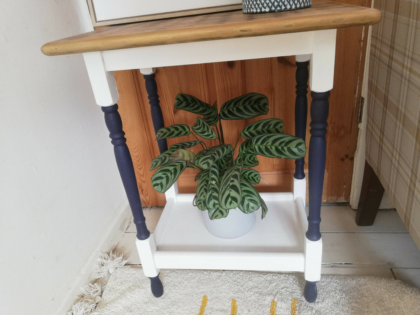 Solid Wood Side Table Plant Stand