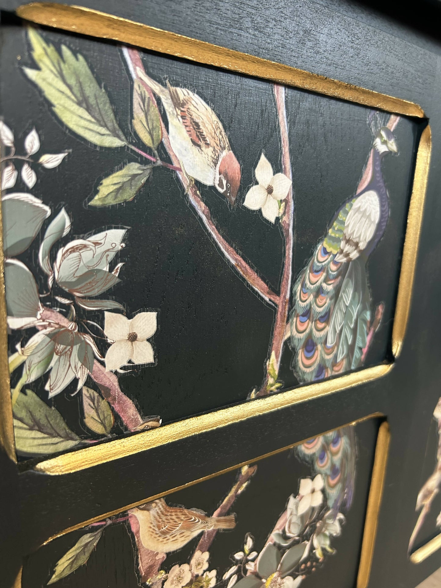 Nathan Teal and Gold Sideboard / Drinks Cabinet
