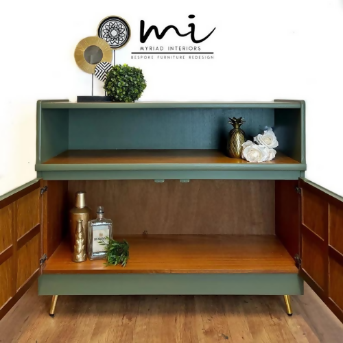 Made to Order Nathan Sideboard, media unit, tv stand, drinks cabinet, console, olive green, cupboard, retro, mid century modern