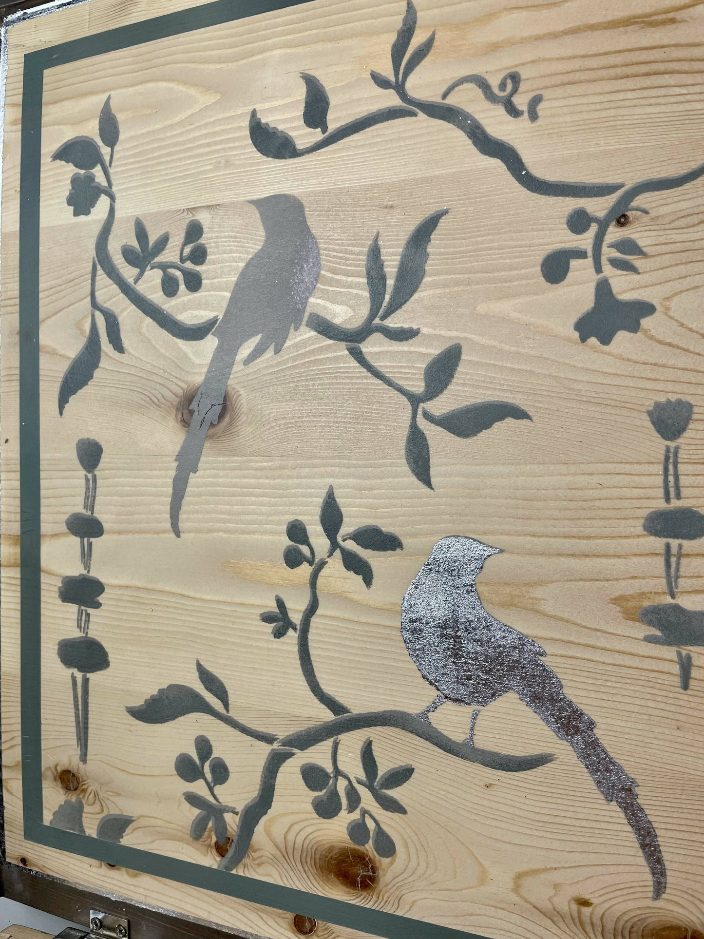 Hand Painted Pine Blanket Box