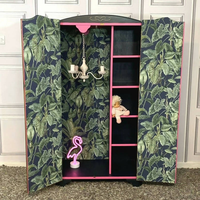 Painted Art Decor Wardrobe with a Modern Twist Commissions Welcome Botanical Theme Wardrobe