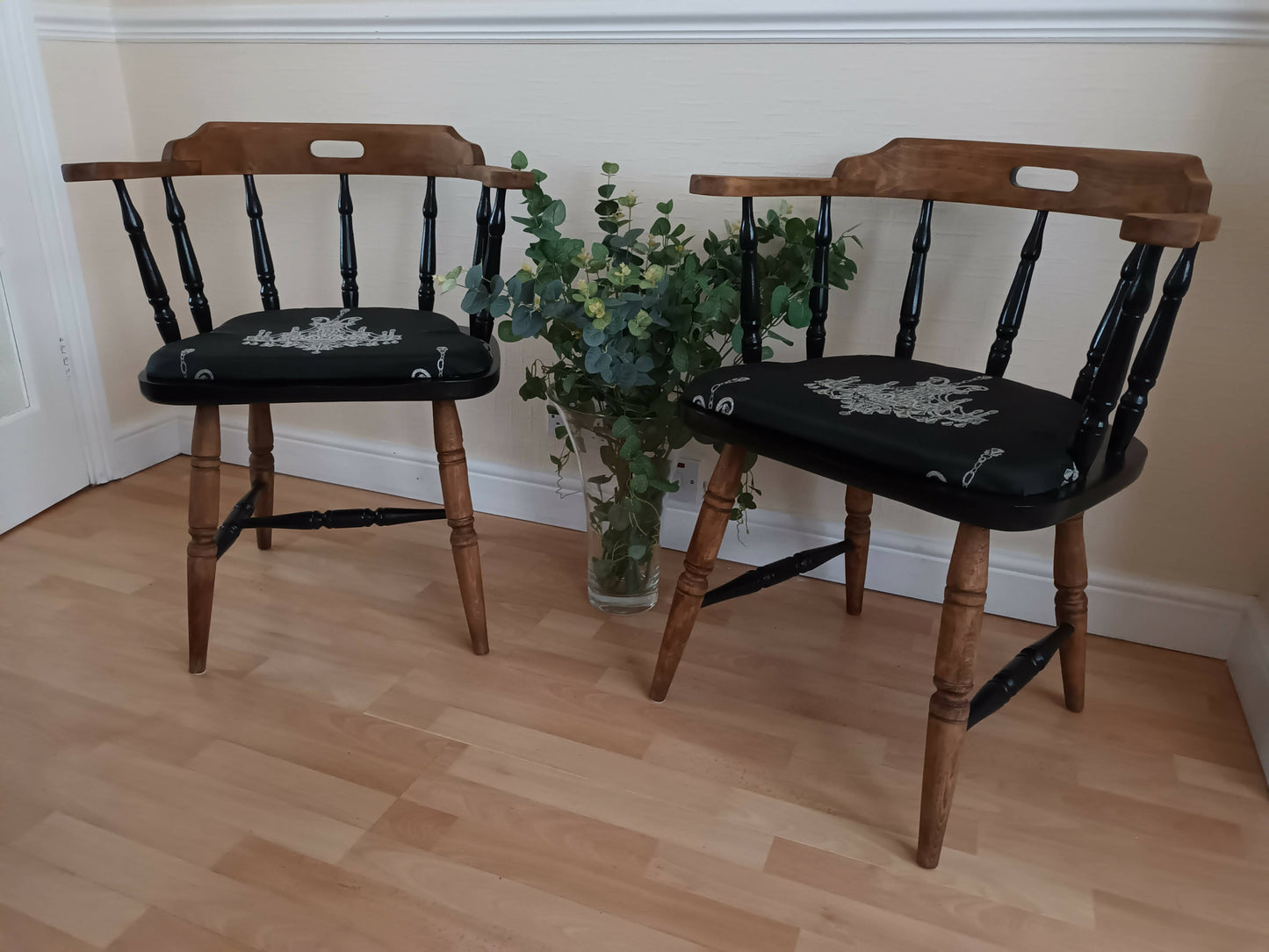 Pair of Wooden Farm Chairs