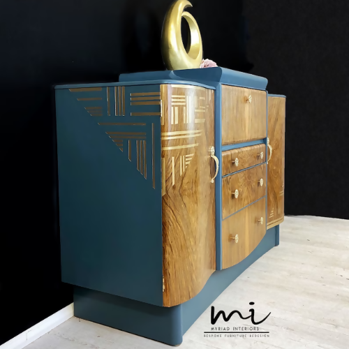 Vintage Nathan Drinks Cabinet, cocktail, Sideboard, Art Deco, Walnut - commission available