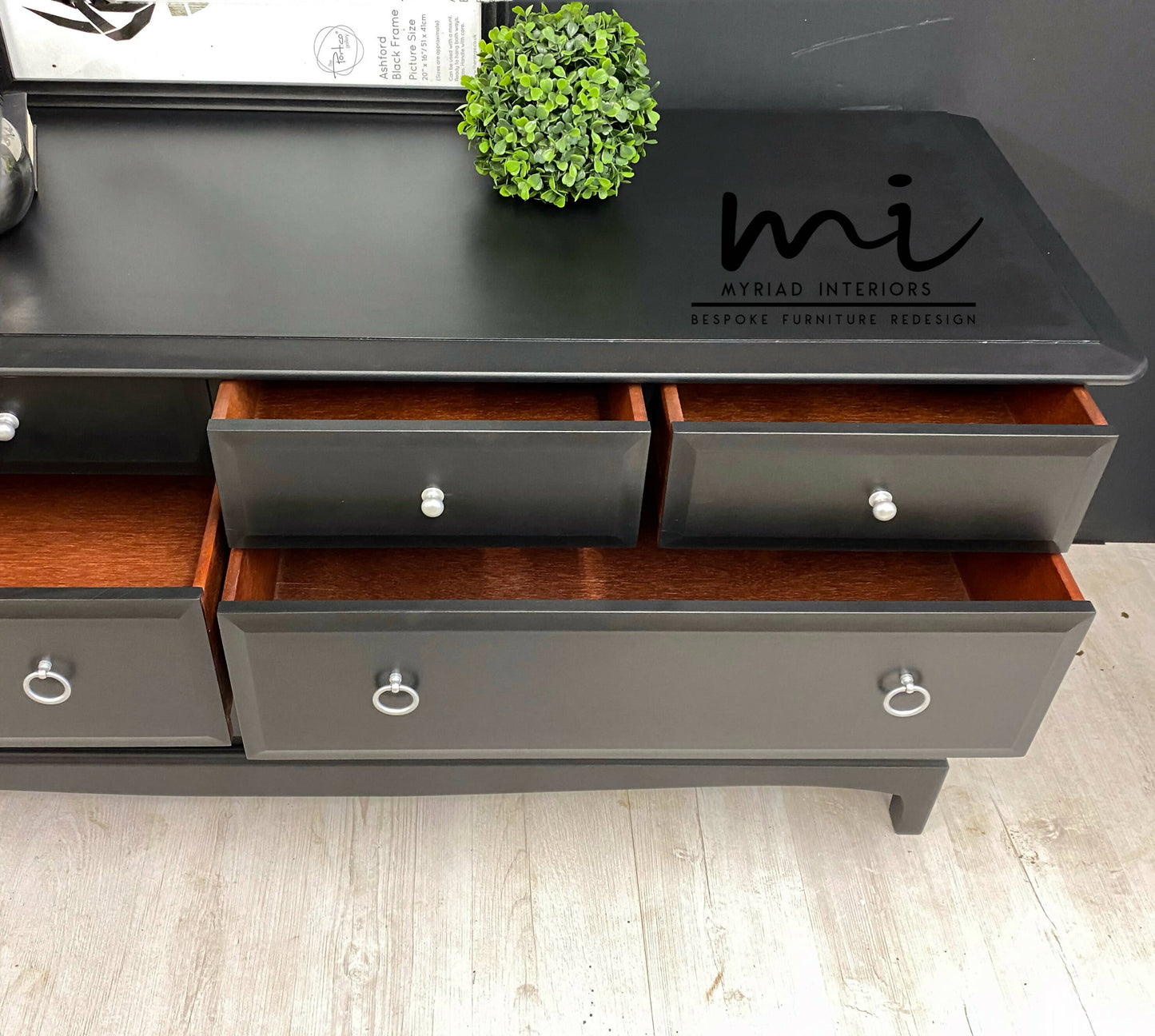 MADE TO ORDER Vintage black Stag minstrel captains chest, mid century large chest of drawers, sideboard