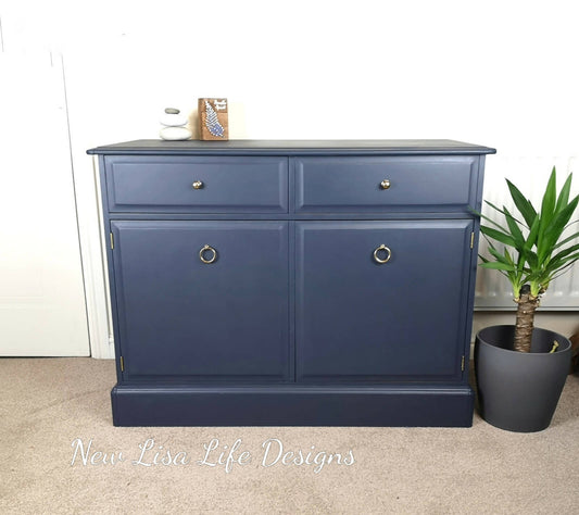 Stag Minstrel Drinks Cabinet / Sideboard - Midnight Blue