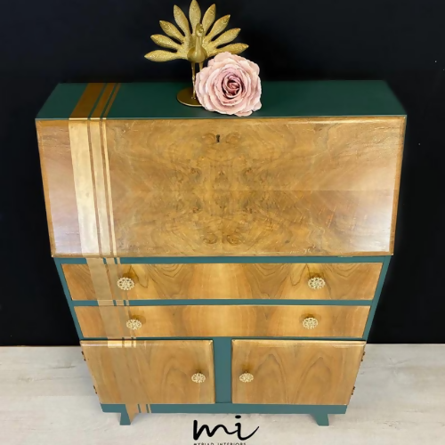 Refurbished 1950s Bureau, Drinks Cabinet - commision available