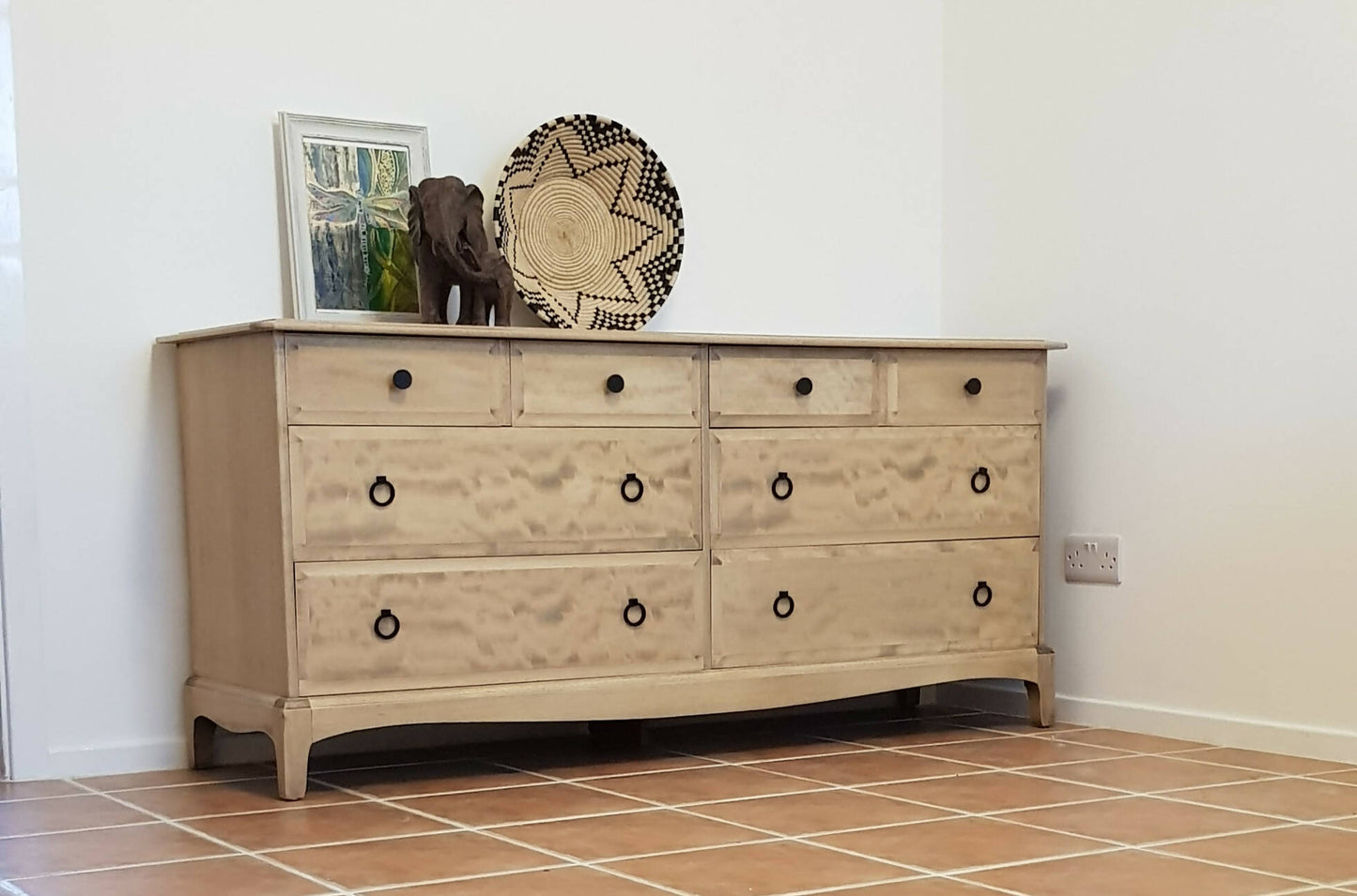 Stag Captain chest raw wood, rustic farmhouse style