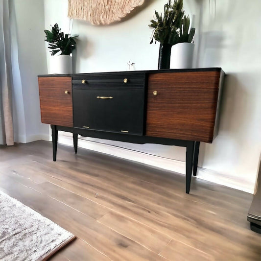Mid Century Vintage Drinks Sideboard Cabinet