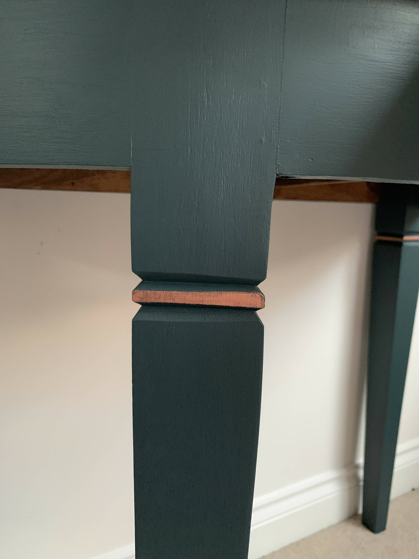Green Demi Lune Console Table