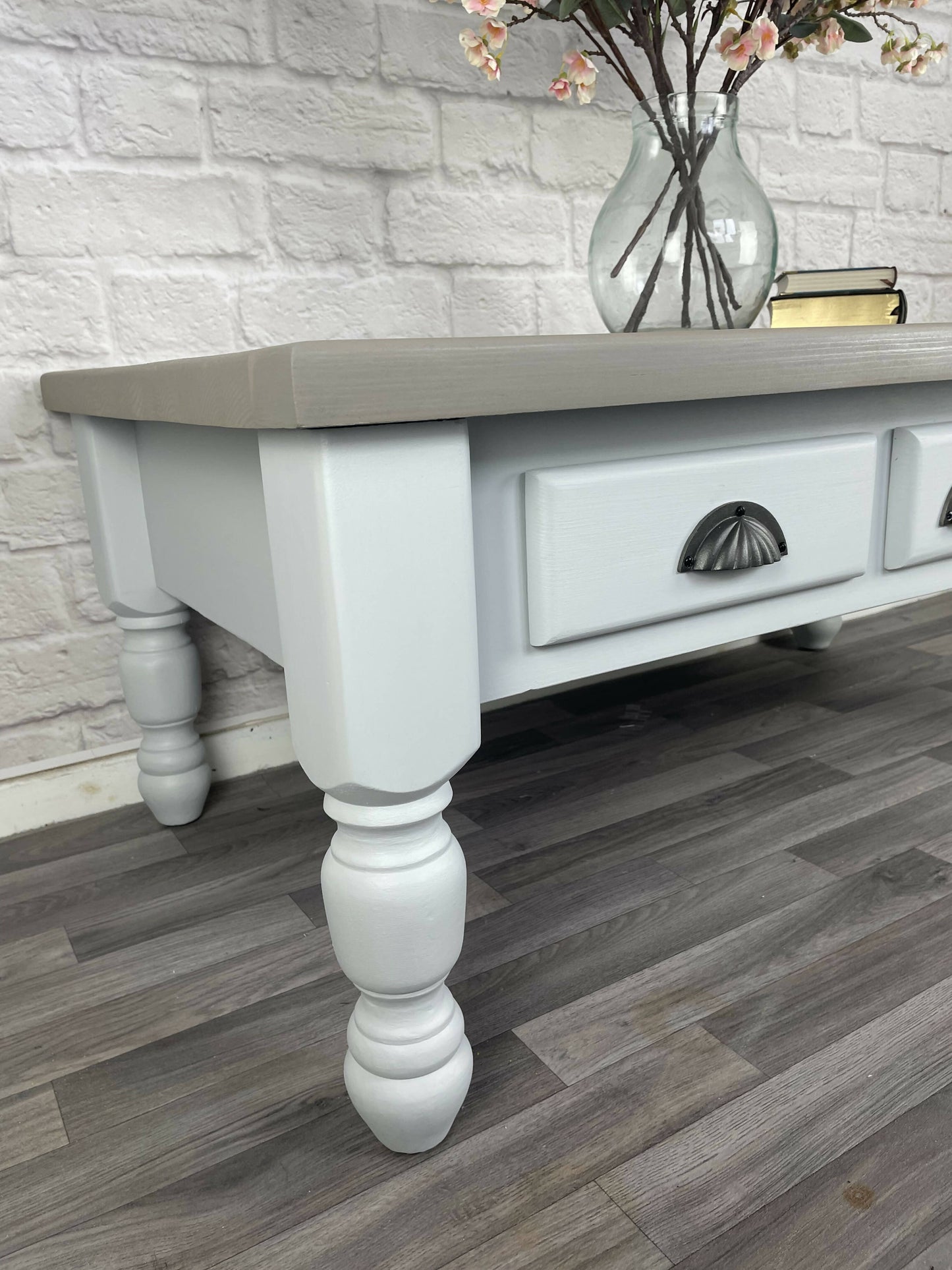 Farmhouse Style Coffee Table with drawers