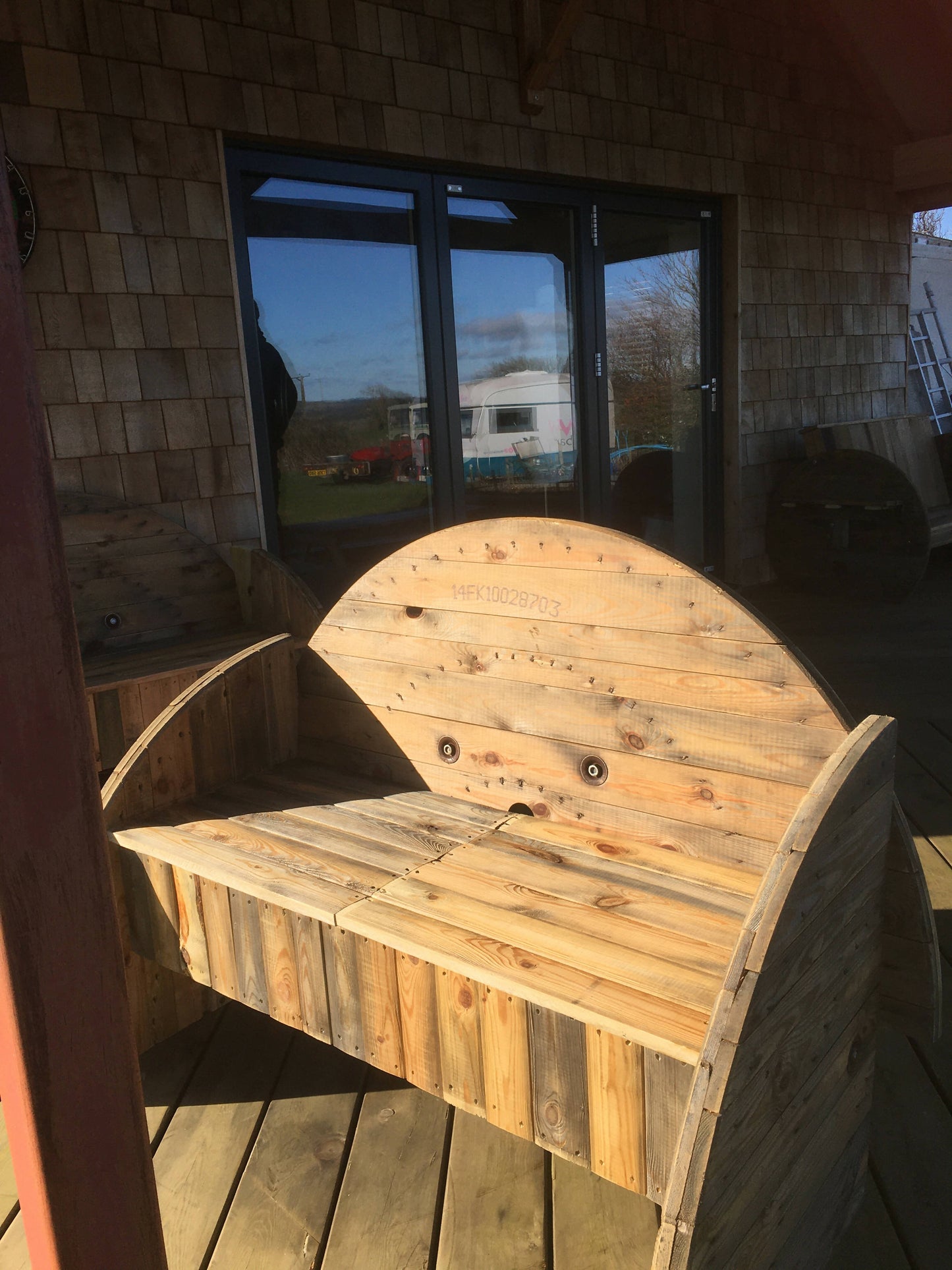 Rustic Cable Drum Seat