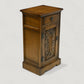 Old Charm Pedestal Cabinet Cupboard Drawer Light Oak Carved Door FREE DELIVERY. SBR10903/0409E