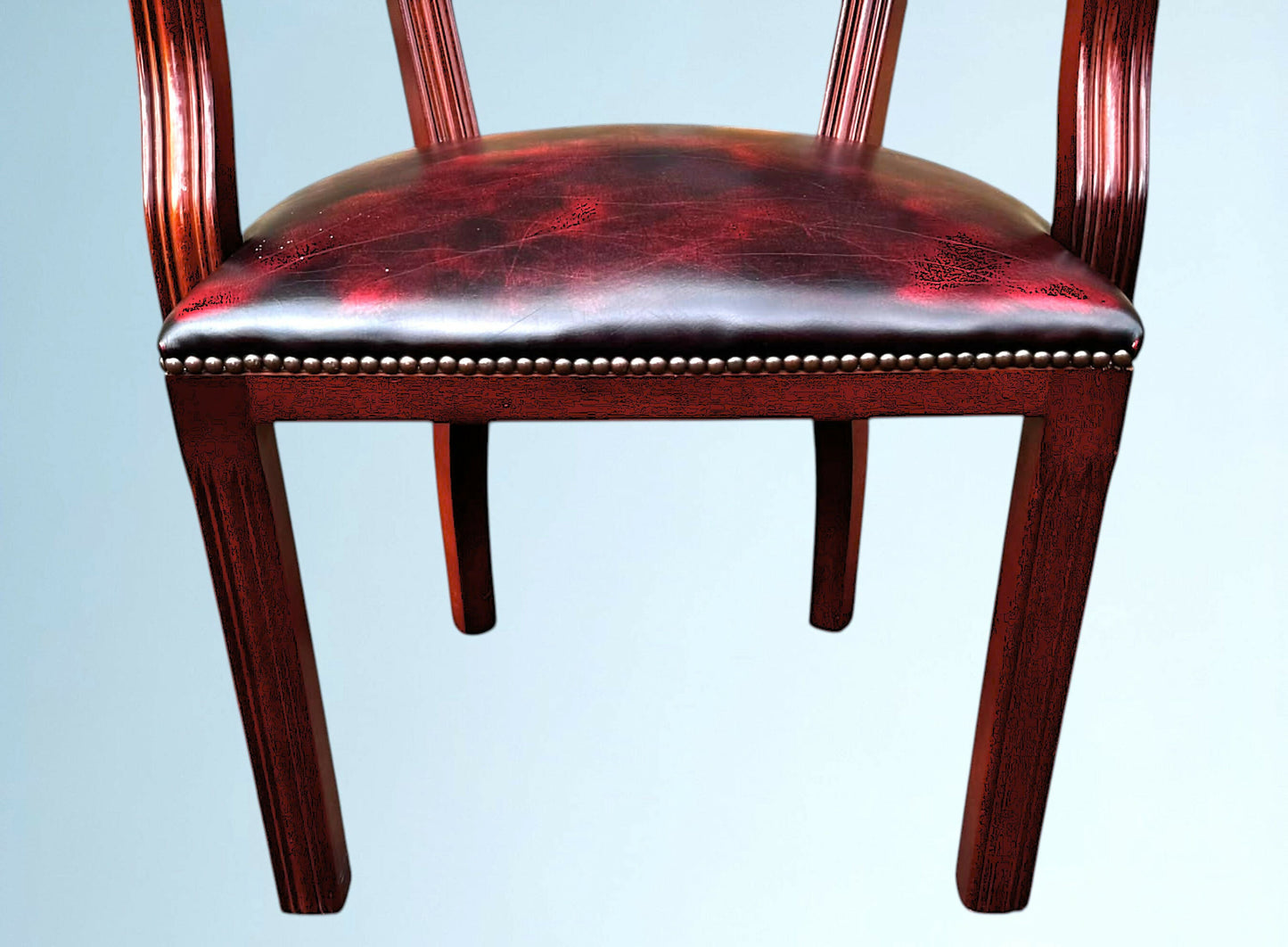 Leather Chesterfield Court Chair / Leather Office Chair