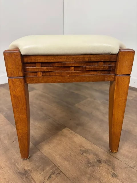 Contemporary Mahogany Framed Duet Piano Stool