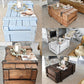 White Military Chest Coffee Table – Army Trunk Coffee Table – Vintage Storage Coffee Table – Reclaimed Wood Farmhouse Rustic Loft Table