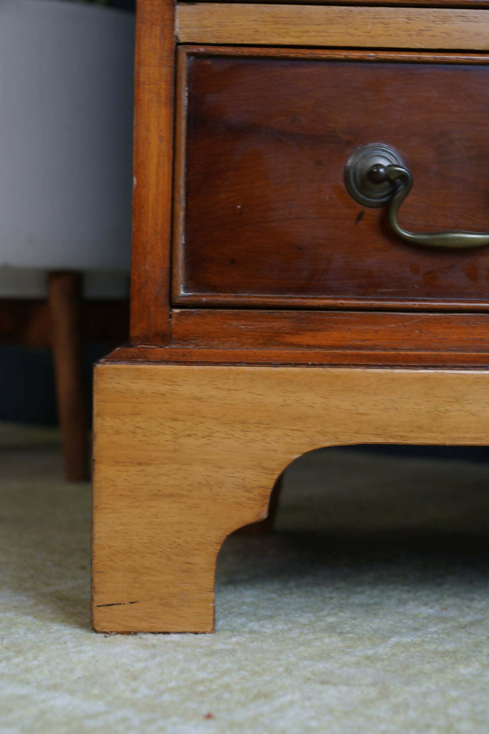 Vintage Yew Wood Bureau — Georgian Style Elegance