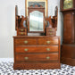 Antique Dressing Table Edwardian Mahogany Triple Mirror 1910