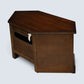 Old Charm TV Stand Linenfold Leaded Glass Doors Tudor Brown FREE UK Delivery