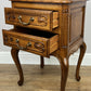 Pair of Bedside Tables Vintage French Louis Nightstands Oak Cabinets LOT 6575