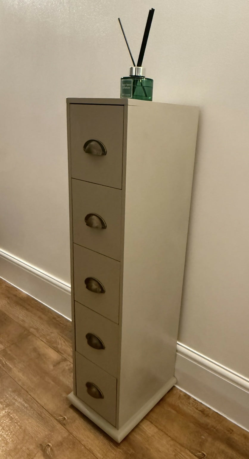 Set of 5 drawers tall and narrow