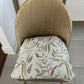 Accent chair. Gold painted wipe clean plastic with your choice of fabric seat. Removable with small storage space beneath.